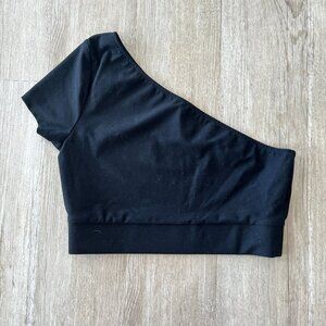 Womens Victoria Sport Black One Shoulder Top - M